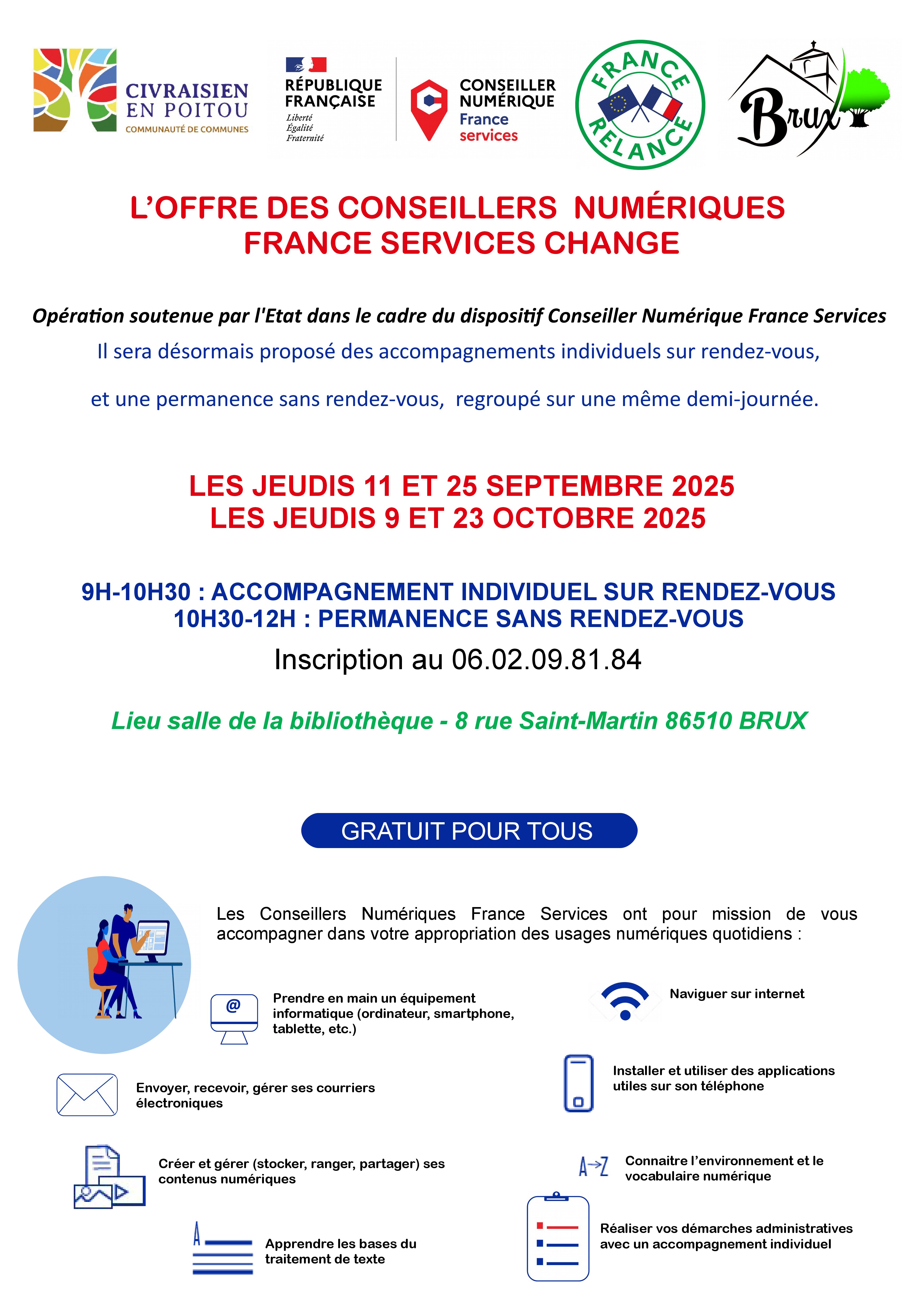 affiche conseillers numériques septembre octobre 2025